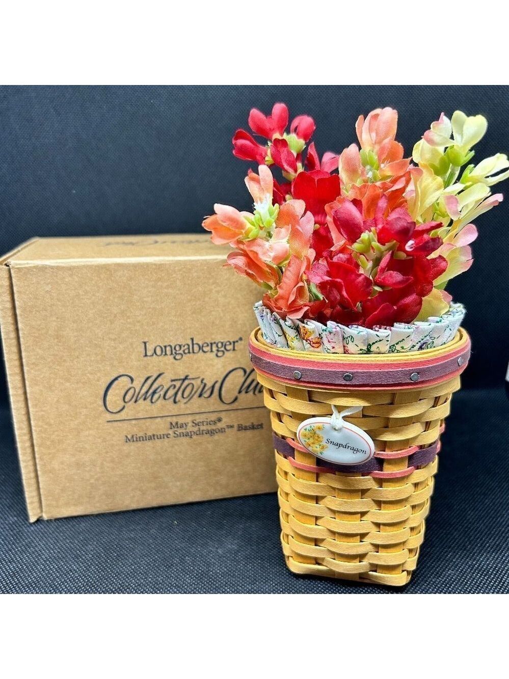 LONGABERGER Collectors Club May Series Miniature snapdragon basket